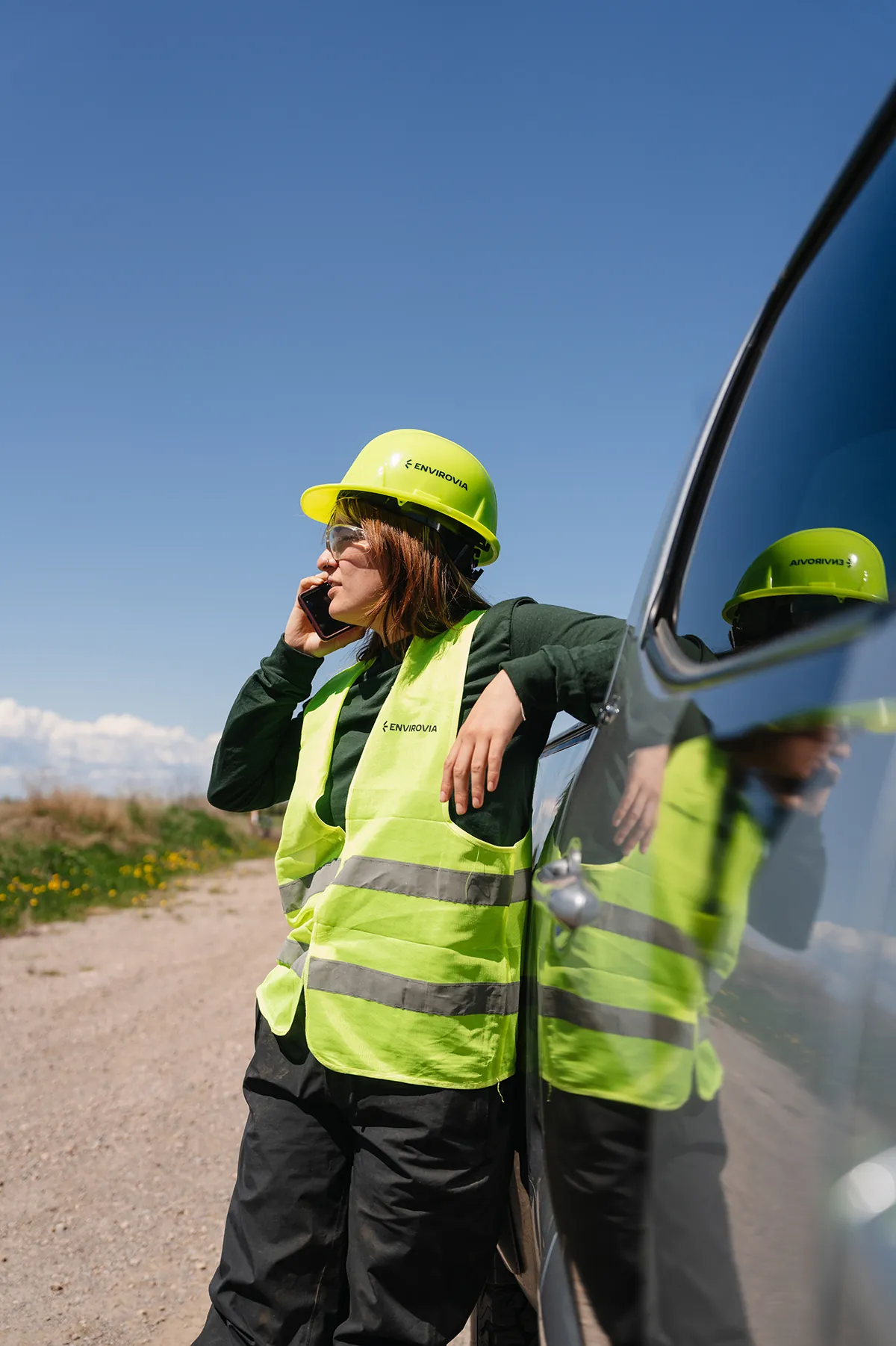 Équipe d'Envirovia en relevé sur le terrain